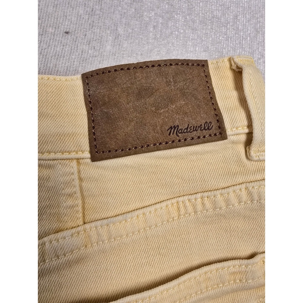 Madewell 90s Straight Leg Jeans Yellow High Rise Magic Pockets Size 28 new - Picture 7 of 8